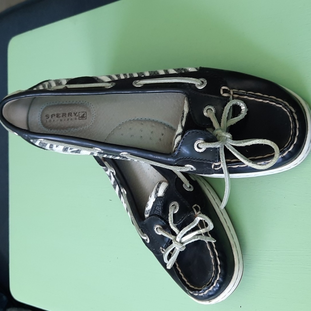 Sperry women's zebra top-siders
